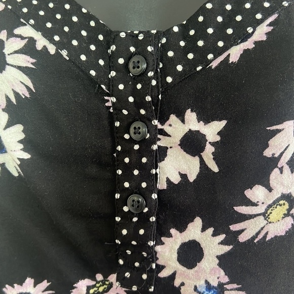 American Eagle Outfitters Black Floral Tunic Mini Dress Size XL - Picture 7 of 13